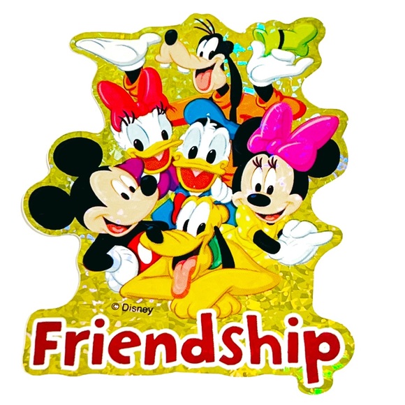 Vintage Sandylion Disney Mickey Mouse Friends Large Sticker Sparkly Holographic - Picture 9 of 9